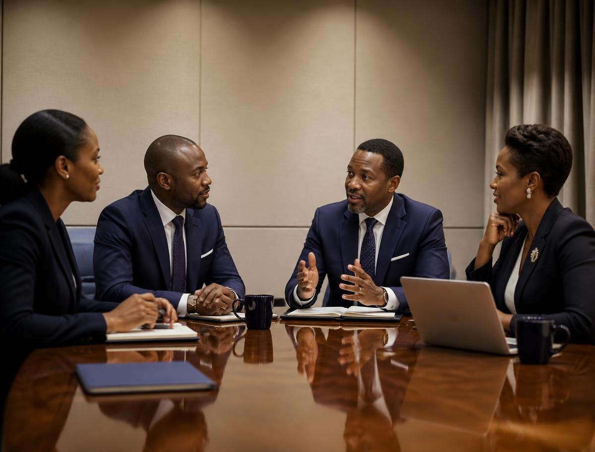 Black senior leaders in an ongoing executive technology advisory discussion