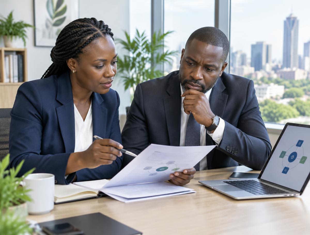 Black advisers reviewing AI risk, policy, and governance documents